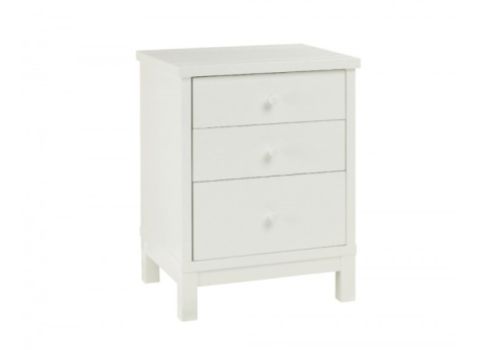 Bentley Designs Atlanta White 3 Drawer Nightstand