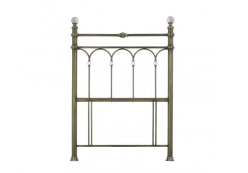 Bentley Designs Krystal 3ft Single Antique Brass Finish Metal Headboard