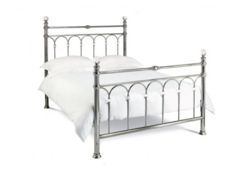 Bentley Designs Krystal 4ft6 Double Antique Nickel Metal Bed Frame