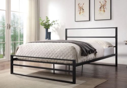 Sleep Design Hartfield 4ft6 Double Black Metal Bed Frame