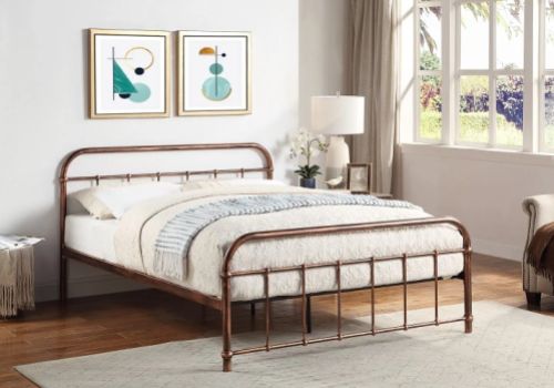 Sleep Design Henley 5ft Kingsize Metal Bed Frame In Antique Copper