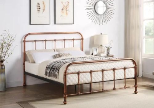 Sleep Design Burford 4ft6 Double Antique Copper Metal Bed Frame