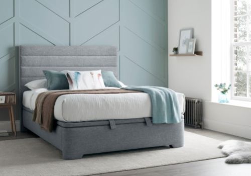 Kaydian Appleby 4ft6 Double Marbella Grey Fabric Ottoman Storage Bed