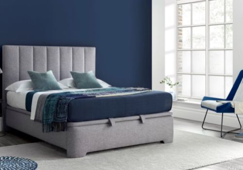 Kaydian Medburn 6ft Super Kingsize Marbella Grey Fabric Ottoman Storage Bed