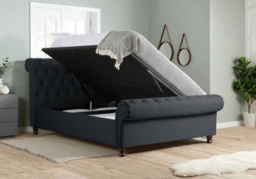 Birlea Castello 4ft6 Double Charcoal Fabric Ottoman Bed Frame