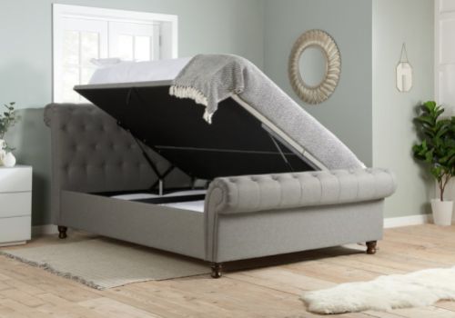 Birlea Castello 5ft Kingsize Grey Fabric Ottoman Bed Frame