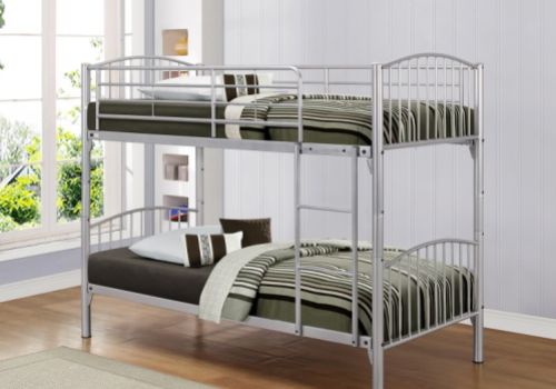 Birlea Corfu Silver Metal Bunk Bed Frame