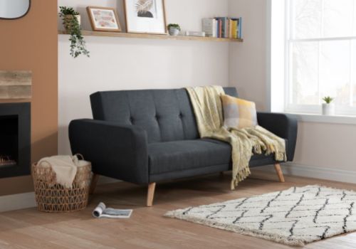 Birlea Farrow Large Grey Fabric Sofa Bed