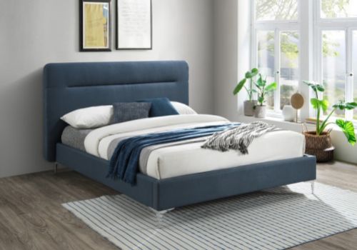 Birlea Finn 4ft6 Double Steel Blue Fabric Bed Frame