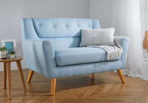 Birlea Lambeth 2 Seater Sofa In Duck Egg Blue Fabric