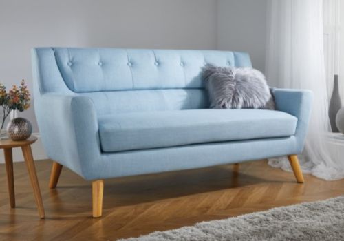 Birlea Lambeth 3 Seater Sofa In Duck Egg Blue Fabric