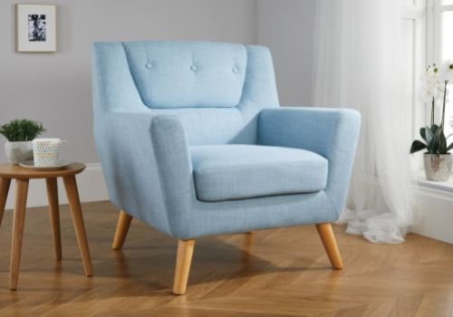 Birlea Lambeth Armchair In Duck Egg Blue Fabric