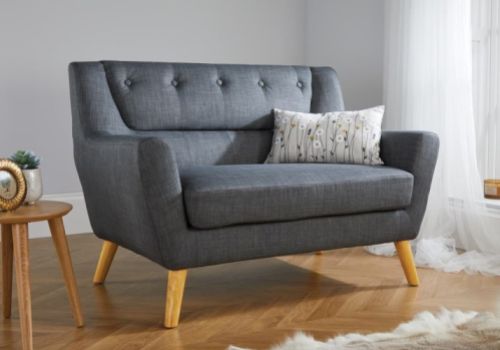 Birlea Lambeth 2 Seater Sofa In Grey Fabric