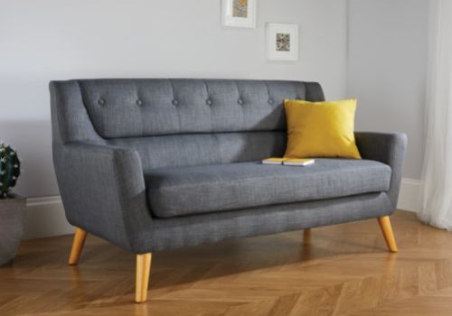 Birlea Lambeth 3 Seater Sofa In Grey Fabric