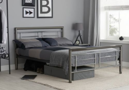 Birlea Montana Chrome and Nickel 5ft Kingsize Metal Bed Frame