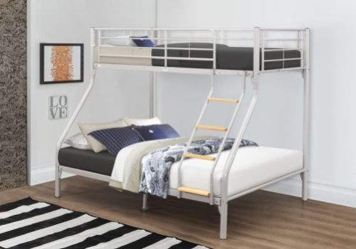 Birlea Nexus Silver Metal Triple Sleeper Bunk Bed