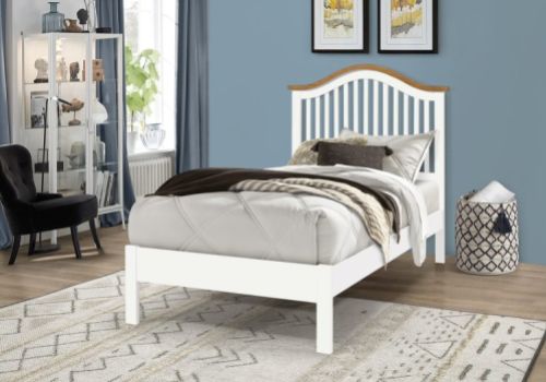 Time Living Chester 3ft Single White Wooden Bed Frame