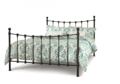 Serene Marseilles 4ft Small Double Black Metal Bed Frame