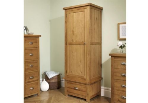 Birlea Woburn Oak 1 Door 1 Drawer Wardrobe