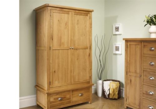 Birlea Woburn Oak 2 Door 2 Drawer Wardrobe