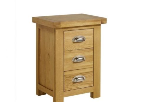 Birlea Woburn Oak 3 Drawer Small Bedside