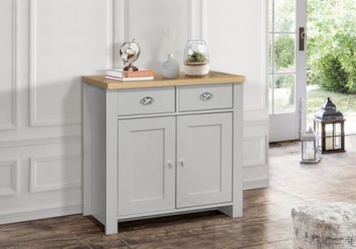 Birlea Highgate Grey And Oak Finish 2 Drawer 2 Door Sideboard