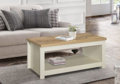 Birlea Highgate Cream And Oak Finish Coffee Table