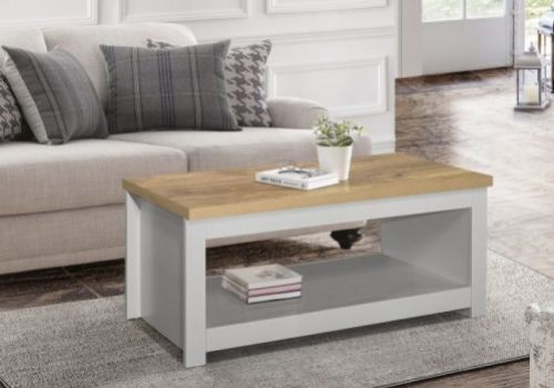 Birlea Highgate Grey And Oak Finish Coffee Table