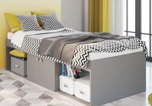 Kidsaw Arctic 3ft Single Grey Cabin Bed