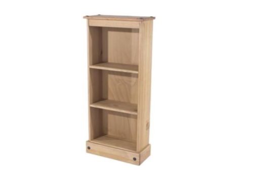 Core Corona Pine Low Narrow Bookcase