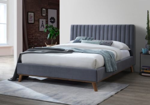 Time Living Albany 5ft Kingsize Dark Grey Fabric Bed Frame
