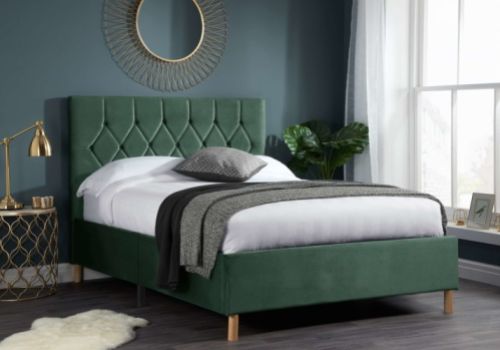 Birlea Loxley 4ft Small Double Green Fabric Bed Frame