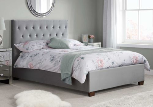 Birlea Cologne 4ft6 Double Grey Fabric Bed Frame