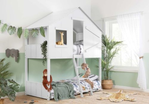 Birlea Safari 3ft Single White Wooden Bunk Bed