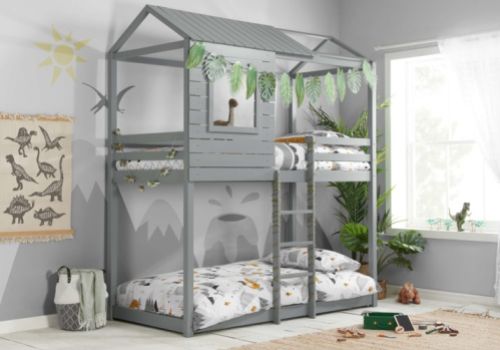 Birlea Adventure 3ft Single Grey Wooden Bunk Bed