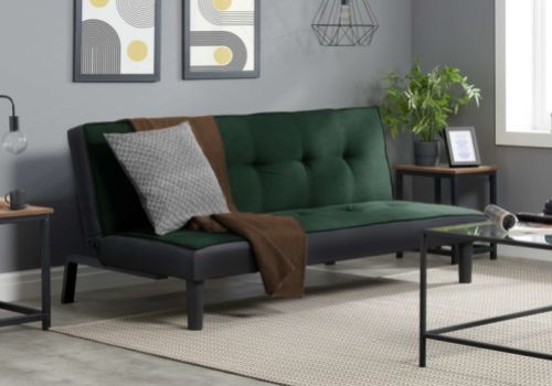 Birlea Aurora Green Velvet Fabric Sofa Bed