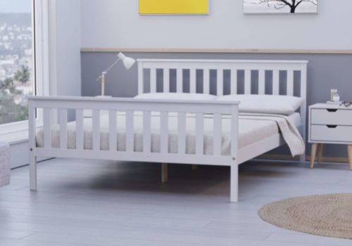 Birlea Oxford 4ft Small Double White Wooden Bed Frame