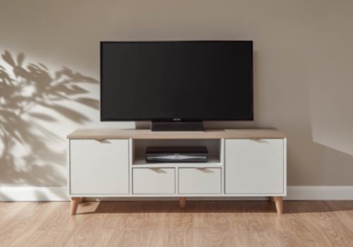 GFW Alma Large TV Unit in White And Oak