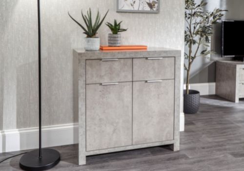 GFW Bloc Compact Sideboard In Concrete Grey