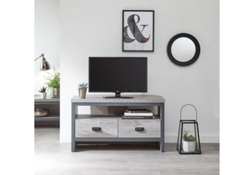 GFW Boston Corner TV Unit In Grey