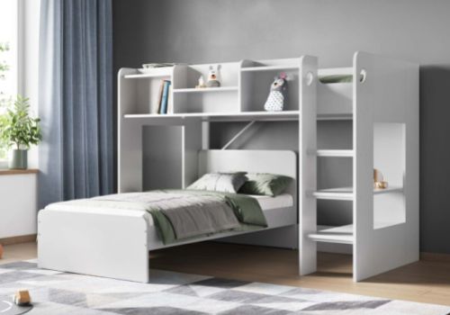 Flair Furnishings Wizard L Shape Bunk Bed In White