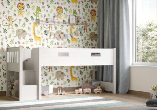 Flair Furnishings Charlie White Mid Sleeper Bed