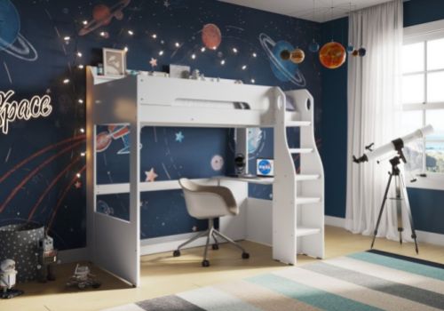 Flair Furnishings Cosmic White High Sleeper Bed