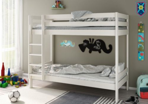 Noomi Nora White Wooden Bunk Bed