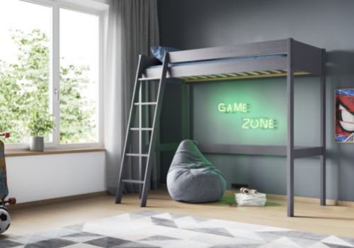 Noomi Tera Grey Wooden Highsleeper Bed