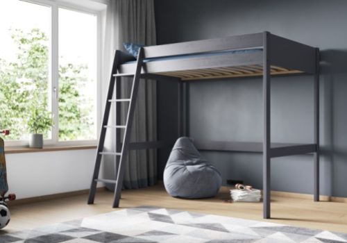 Noomi Tera Small Double Grey Wooden Highsleeper Bed