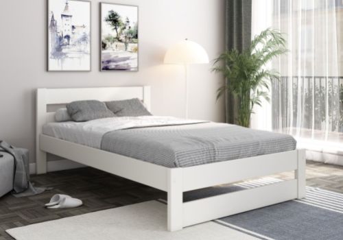 Noomi Tera 4ft Small Double White Wooden Bed Frame