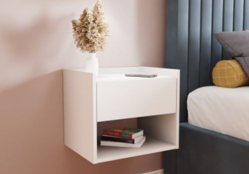 GFW Harmony White Pair Of Wall Hanging Bedsides