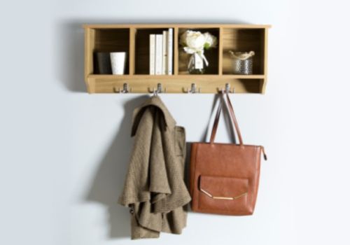 GFW Kempton Wall Rack In Oak