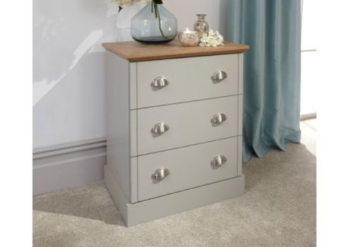 GFW Kendal 3 Drawer Chest In Grey